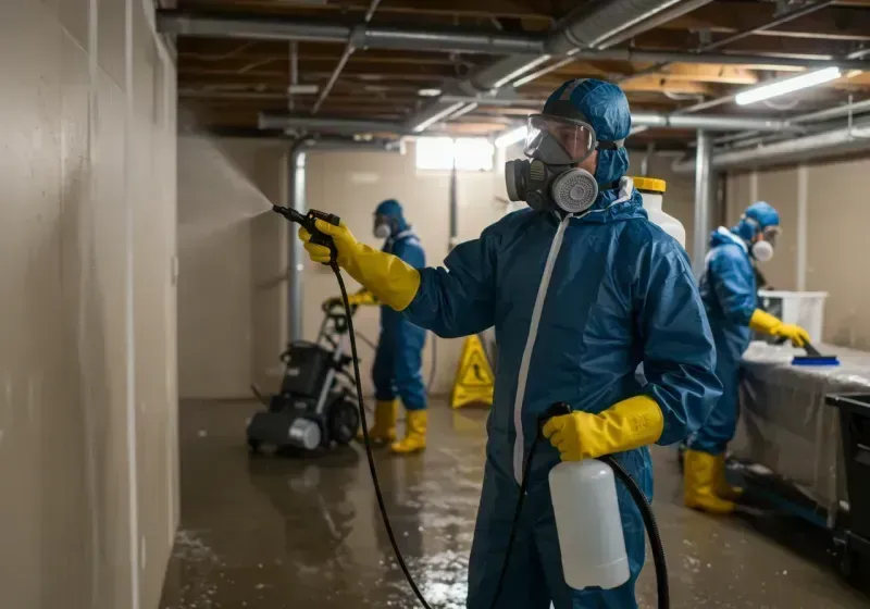 Basement Sanitization and Antimicrobial Treatment process in Shawano County, WI