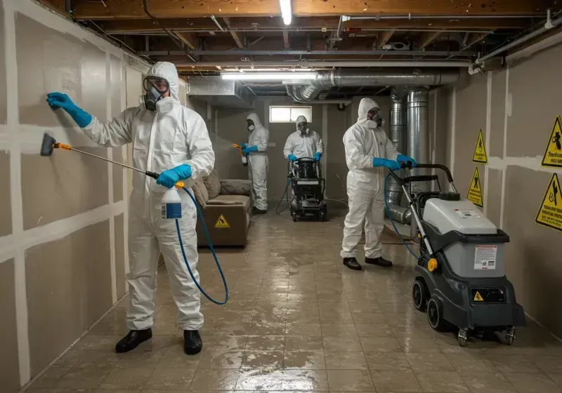 Basement Moisture Removal and Structural Drying process in Shawano County, WI